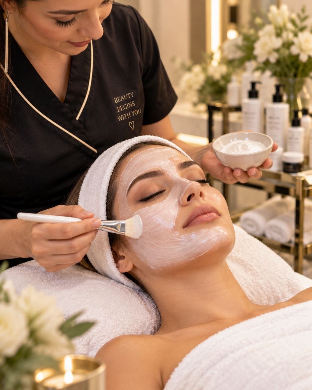 Facial treatment at Beyond Indulgence