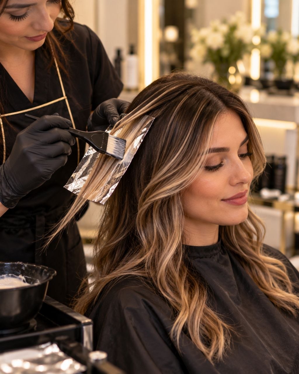 Hair colour service at Beyond Indulgence
