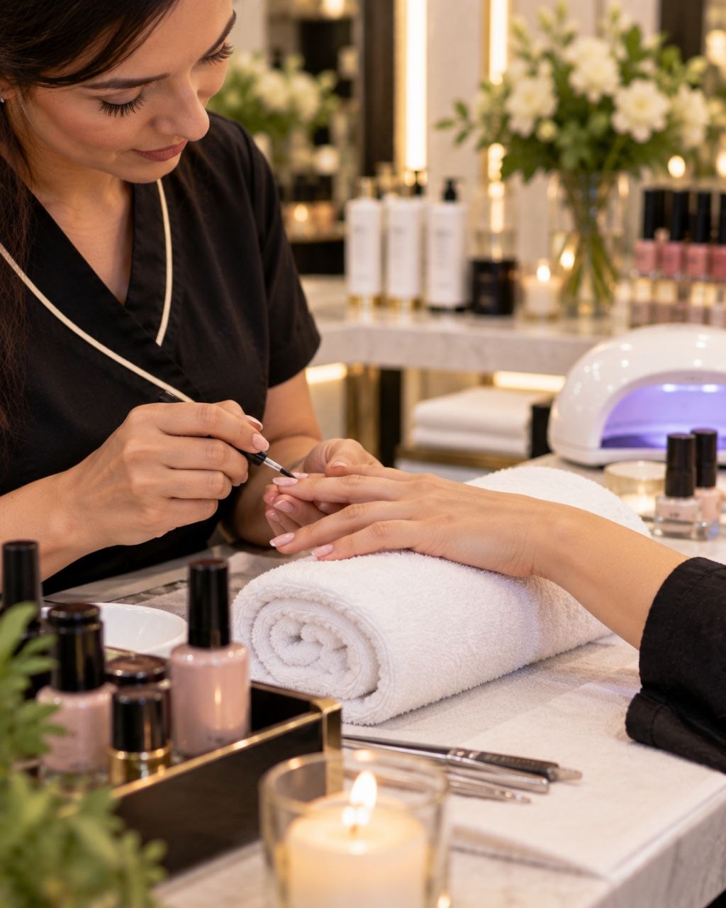 Manicure service at Beyond Indulgence